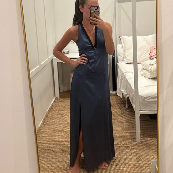 NWT Loveshackfancy Mazarin DRESS in Midnight - Picture 2 of 3